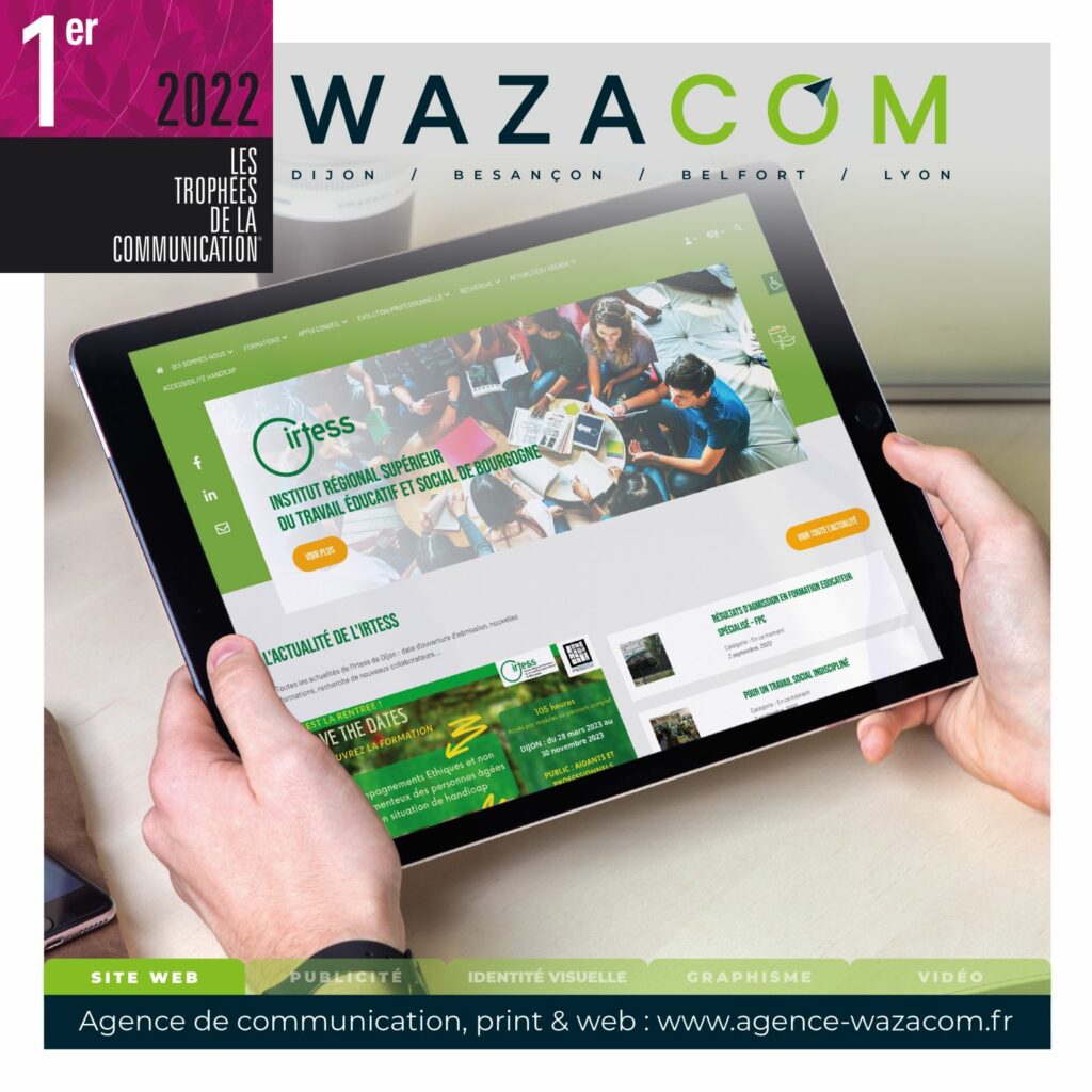 1ère place aux trophées de la communication 2022 pour le nouveau site internet de l'Irtess